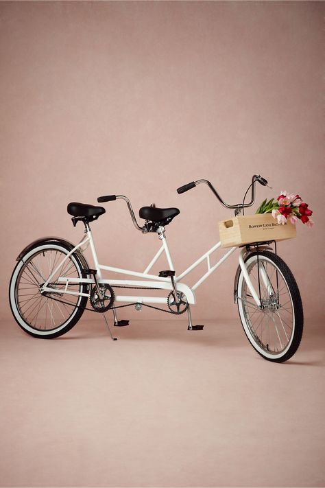 Bowery Lane Tandem Bicycle from BHLDN Bicycle With Flowers, Tandem Bicycle, Velo Vintage, Vintage Inspired Wedding Dresses, Tandem Bike, Anthropologie Wedding, I Want To Ride My Bicycle, Unique Wedding Gifts, Vintage Inspired Dresses