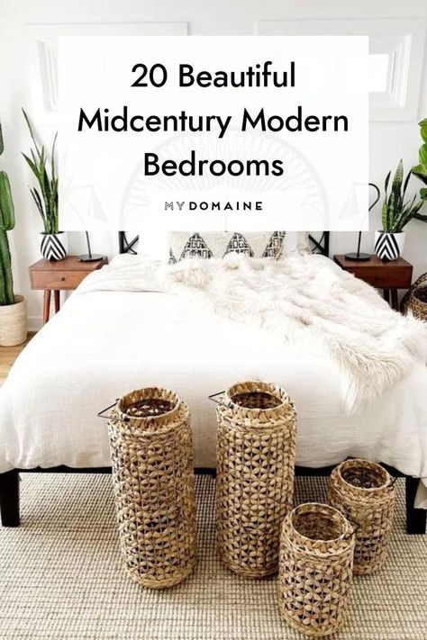 Modern Desert Bedroom, Boho Mid Century Modern Bedroom, Desert Modern Decor, Mid Century Headboard, Boho Style Room, Boho Mid Century Modern, Next Bedroom, Mid Century Modern Bed, Modern Headboard