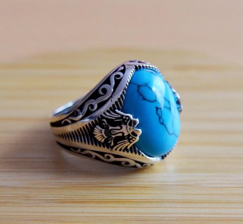 Excited to share the latest addition to my #etsy shop: Mens Handmade Ring, Turkish Handmade Silver Men Ring, Ottoman Mens Ring, Turquoise Men Ring, Gift for Him, 925k Sterling Silver Ring #jewellery #ring #silver #yes #boys #blue #turquoise #round Jewelry Background, Rings Stone, Ring Boy, Turquoise Men, Silver Men Ring, Diamond Fashion Jewelry, Silver Dog, Men Rings, Ring Turquoise