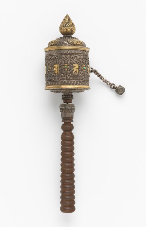 Prayer wheel | TIBETAN | NGV | View Work Wheel Tattoo, Prayer Wheel, Buddhist Symbols, Buddhist Prayer, Tibetan Buddhism, Bhutan, Chinese Culture, Artist Names, Tibet