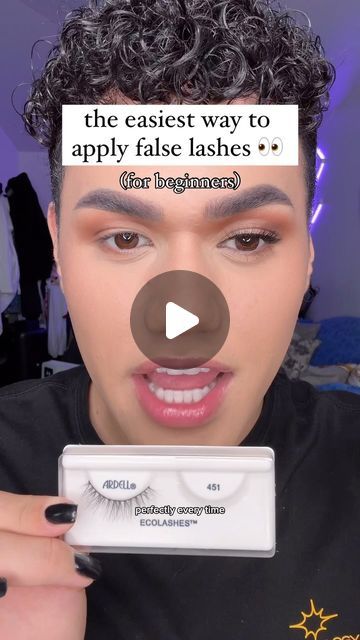 Kylee De Thier ✨ on Instagram: "how to apply false eyelashes 👀 for beginners, hooded eye friendly, in depth 🖤 #makeuptips #beautyhacks #makeuptutorial #makeup #beauty #nz" How To Put On Fake Eyelashes Tutorial, How To Apply Eyelash Clusters, Easiest False Lashes To Apply, Apply False Eyelashes Beginners, How To Put Eyelash Extensions On, How To Apply False Lashes For Beginners, Apply False Eyelashes, Easy False Eyelashes How To Apply, Applying Eyelashes For Beginners