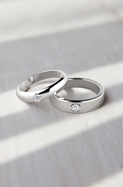 A Guide to Choosing Couple's Rings | Forevermark Couple Engagement Rings, Engagement Rings Unique, Mens Style, Fashion Mens, Couple Rings, Ring Set, Ring