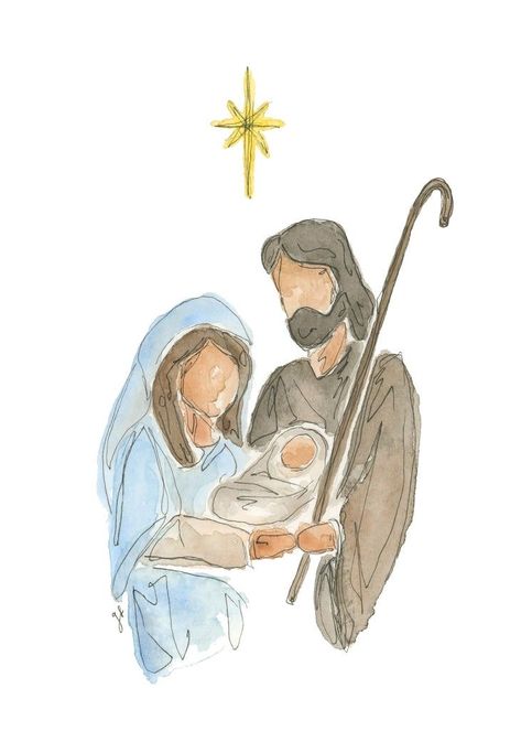 Christ Is Born, Lds Artwork, Nativity Painting, Jesus Christ Art, Christian Artwork, Christmas Card Art, Watercolor Christmas Cards, Palm Beach Gardens, Beach Gardens