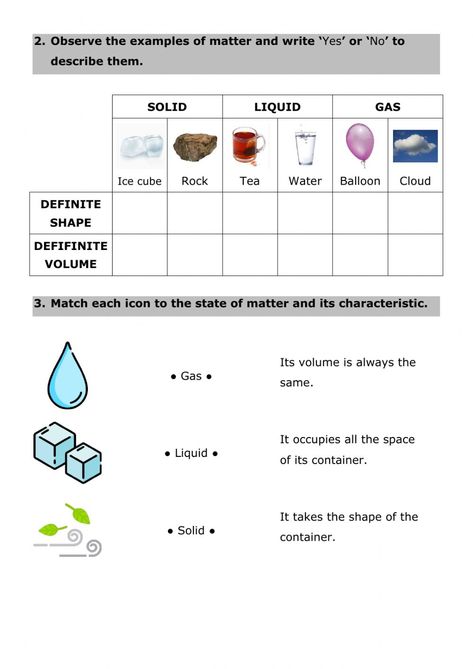 Third Grade Science Worksheets, Energy Worksheets, Water Properties, Work And Energy, Changes In Matter, States Of Matter Worksheet, General Studies, Matter Worksheets, Geography Activities