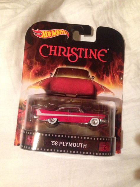 Hot wheels car of the Plymouth from the Stephen King movie Christine Christine Movie Car, Christine Stephen King, Horror Room Decor, Christine Movie, Christine Car, Old Cartoon Movies, Christine 1983, 90s Horror Movies, Horror Room