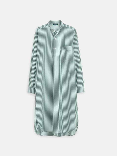 Schostal x Alex Mill Nightshirt Schostal Pajamas, Alex Mill, Women's Pajamas, Two Brothers, Super Excited, Night Shirt, Green Stripes, Pajamas Women, Vienna