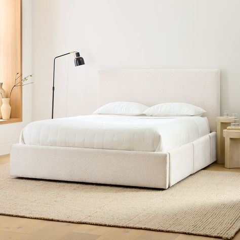 Emmett Nontufted Side Storage Bed Bed With Drawers Underneath, Nyc Rooms, Bedroom Ideas Master, Upholstered Bed With Storage, West Elm Bedding, Small Bedroom Storage, Upholstered Storage Bed, King Storage Bed, Makeover Bedroom