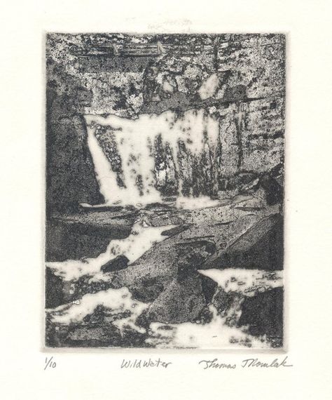 Photo Etching, West Virginia Waterfalls, Etching Printmaking, Blackwater Falls State Park, Wild Water, Carnegie Mellon University, Water Photo, Wild Waters, Etching Prints