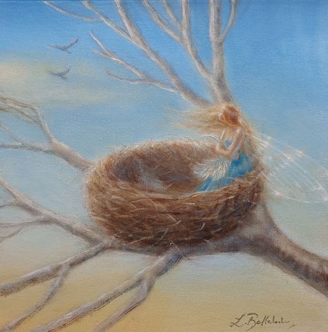 Fairy card leaving home university The Empty Nest by LynneBellchamberArt on Etsy Lynne Bellchamber, Amy Brown Fairies, Fairy Paintings, Fairy Artwork, Empty Nest, Wedding Greeting Cards, Leaving Home, Fairy Fashion, Christmas Fairy