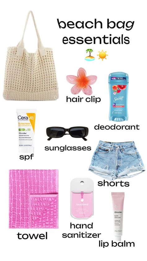 beach bag day essentials inspo🌊 Pool Bag Essentials, Summer Bag Essentials, Beach Bag Essentials, Pool Bag, Balm Dotcom, Pool Bags, Bag Essentials, Beach Pool, Hand Sanitizer