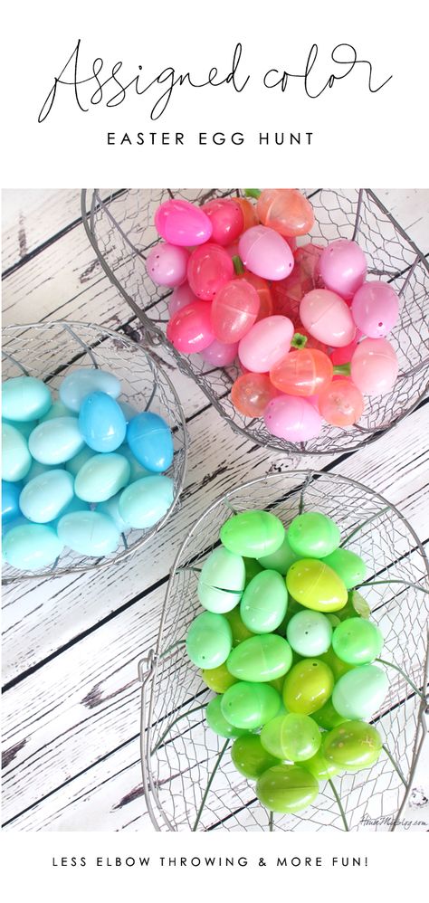 Assigned color Easter egg hunt | House Mix Outdoor Egg Hunt, Color Themed Easter Baskets, Easter Acrylic Nails, Egg Business, Nail Easter, Easter Farmhouse Decor, Hunt House, Easter Egg Hunt Ideas, Easter Basket Themes