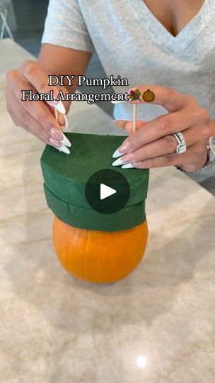 196K views · 10K reactions | DIY Pumpkin Floral Arrangement I made as a gift for my neighbor. Do we love this? Will you make one? Makes a perfect gift for the season✨

Please save, share, like, and comment if you love this DIY🙏🏽❤️❤️❤️

#diyhomedecor #diydecor #diyideas #diyhome #falldecor | Tamara Bradshaw Pumpkin Floral Arrangements, Fall Menu, Floral Arrangements Diy, Diy Pumpkin, Like And Comment, Fall Decor Diy, Floral Arrangement, If You Love, Decor Diy