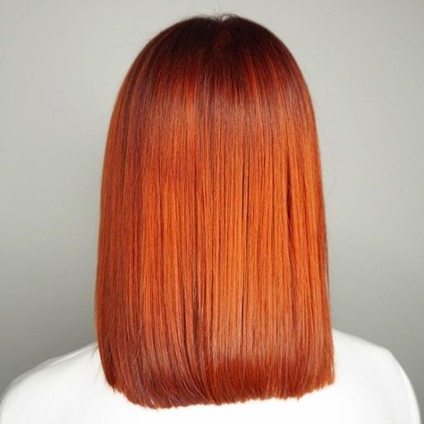 One Length Haircuts, Shades Of Red Hair, Hair Color Orange, Shorter Hair, Red Heads, Blonde Hair Looks, Winter Hair Color, Long Bob Hairstyles, Copper Red