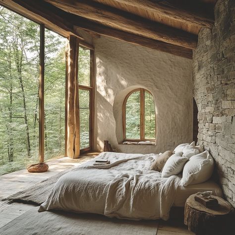 Earthhome Earthship Home, Cob House Bedroom, Earth Bag Homes Interiors, Earthen House Natural Building, 2 Story Earthship, Earthship Home, Earth Homes, Earthship, Eco House