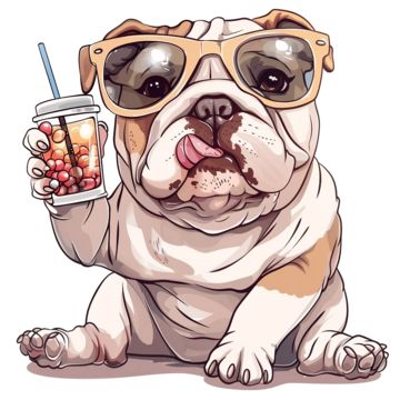 english,bulldog,dog,bubble tea,cute,sunglasses,drinking,bubble,food,tea,sweet,hugging,holding,black,cartoon,funny,cheerful,drawing,icons,canine,white,domestic,paw,face,minimalist,sticker,logo,adorable,animals Cute English Bulldog Drawing, Dog Food Logo, Cheerful Drawing, Bubble Tea Cartoon, Bulldog With Sunglasses, Bubble Tea Cute, Tea Cartoon, Drawing Icons, Minimalist Sticker