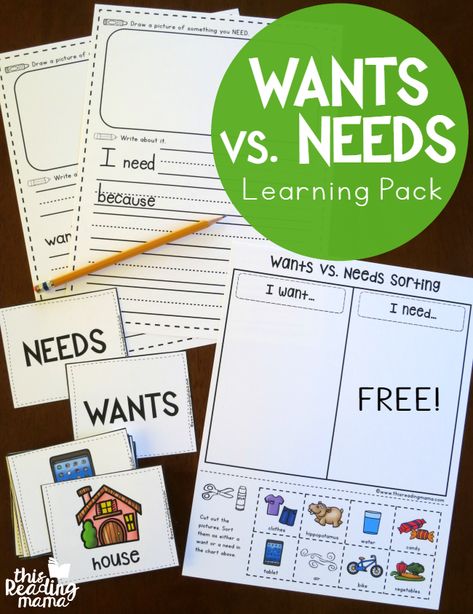 Needs And Wants Activities 1st Grade, Needs And Wants Kindergarten Activities, Wants Vs Needs Activities, Wants And Needs Activities, Needs And Wants Worksheet, 1st Grade Social Studies, Wants Vs Needs, First Grade Social Studies, Needs Vs Wants