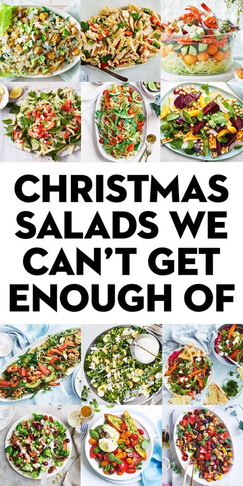 Christmas Salad Recipes, Christmas Salad, Holiday Salads, Christmas Salads, Dessert Aux Fruits, Best Salad Recipes, Christmas Food Dinner, Xmas Food, Christmas Party Food