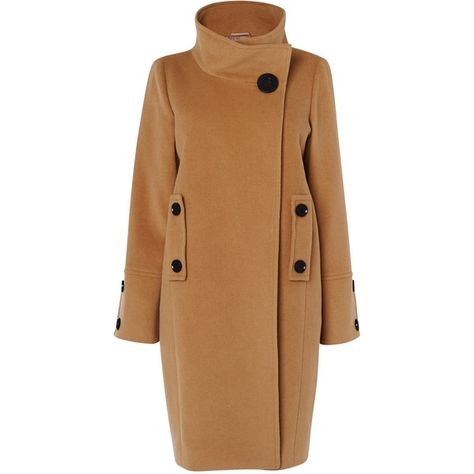 Camel Coat Outfit, Camel Wool Coat, Asymmetrical Coat, Stand Collar Coat, Coat Women Fashion, Spring Forward, Beige Coat, Cocoon Coat, Hip Hip