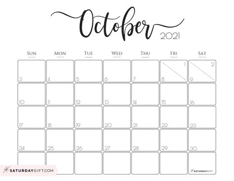 Elegant October 2021 calendar Free Printable Horizontal Sunday-Start Calendar Free Printable, January Calendar, Horizontal Landscape, 달력 디자인, Cute Calendar, Printable Planner Pages, Free Calendar, 2025 Calendar, Printable Calendar Template