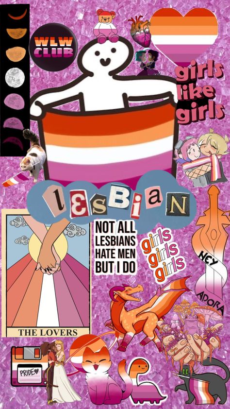 Lesbian wallpaper Lesbian Wallpaper, Gay Quotes, I Need A Girlfriend, Lgbt Sticker, Need A Girlfriend, Lgbt Humor, Lesbian Pride Flag, Meaningful Drawings, Lgbt Love