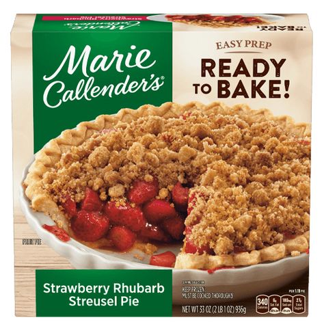 Marie Callenders Recipes, Cherry Crunch, Marie Callenders, Streusel Pie, Milk Allergy Mom, Strawberry Rhubarb Pie, Frozen Pie, Dairy Free Eggs, Frozen Cherries