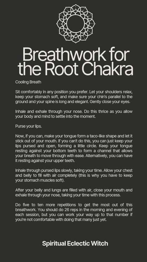 Root Chakra Breathing, Root Chakra Meditation Script, Root Chakra Crystals, Kundalini Breathwork, Kundalini Quotes, Chakra For Beginners, Pranayama Yoga, The Root Chakra, Meditation Methods