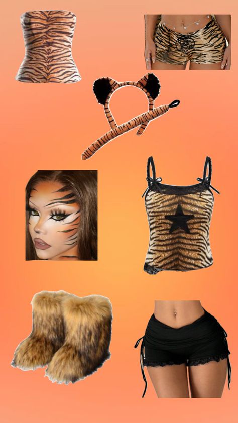 Tigger Halloween Costume, Tigger Halloween, Tigger Costume, Tiger Halloween Costume, Tiger Halloween, Y2k Halloween, Tiger Costume, Halloween Costume Outfits, Aesthetic Makeup