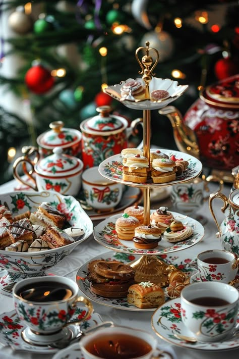 100 Elegant Christmas Ideas to Elevate Your Holiday Season - Planted Shack Holiday Hosting Ideas, Christmas High Tea, Christmas Tea Party Ideas, Christmas Dessert Drinks, Christmas Catering, Holiday Luncheon, Christmas Afternoon Tea, Martha Stewart Christmas, Christmas Tea Party