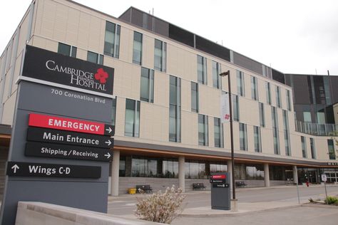 Mechanical failure leads to surgery delays at Cambridge Memorial Hospital Speed Bump, Memorial Hospital, Main Entrance, Generators, The Hospital, On Wednesday, Bump, Cambridge, Surgery