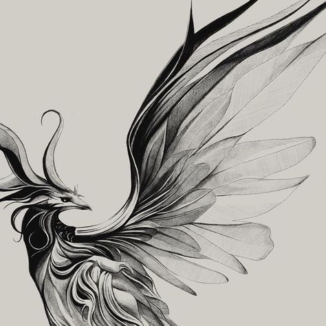 Sublime Nevrose on Instagram: "Phœnix @yann_rigoudy - #phoenix #idea #brother #artwork #illustration #pencil #art #draw #drawing #sketch #work" Phoenix Sketch Drawing, Phoenix Artwork Drawings, Phoenix Line Art, Phoenix Sketch, Phoenix Illustration, Phoenix Drawing, Phoenix Artwork, Phoenix Tattoos, Phoenix Logo