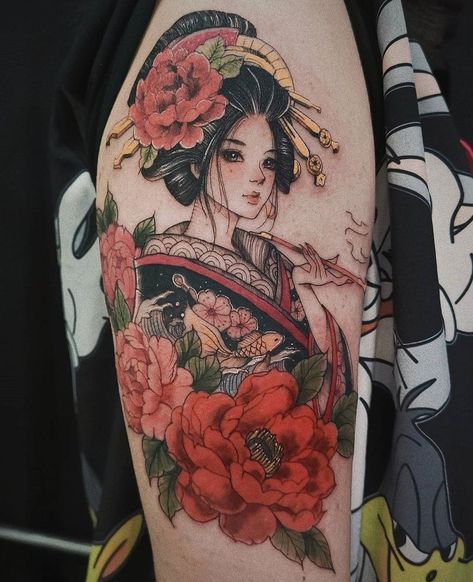 I will do custom japanese tattoo designs Japanese Tattoos Women, Japanese Girl Tattoo, Women Samurai, Man Tattoos, Japanese Tattoo Women, Trippy Tattoo, Geisha Tattoo Design, Kitten Tattoo, Geisha Tattoo