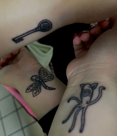 2 Piece Tattoo, Matching Monster High Tattoos, Coraline Looking Stone Tattoo, Coraline Bug Tattoo, Coraline Flowers Tattoo, Coraline Octopus Doll Tattoo, Coraline Themed Tattoo, Easy Disney Tattoos, Coraline Squid Tattoo