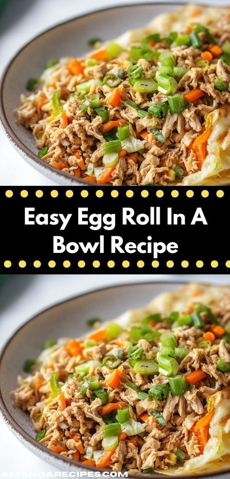 Craving a healthier twist on traditional takeout? This Egg Roll In A Bowl recipe is packed with fresh vegetables and savory flavors, making it a nutritious option for your dinner table that everyone will enjoy. Healthy Egg Roll, Healthy Egg Rolls, Pork Cabbage, Egg Roll In A Bowl, Asian Spices, Healthy Weeknight Meals, Egg Roll Recipes, Easy Eggs, Egg Roll