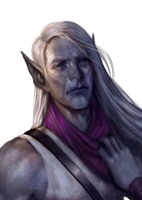 Old Elf Male, Dusk Elf, Elf Barbarian, Drow Male, Old Elf, Dnd Portraits, Portrait Male, Pathfinder 2e, Dnd Inspiration