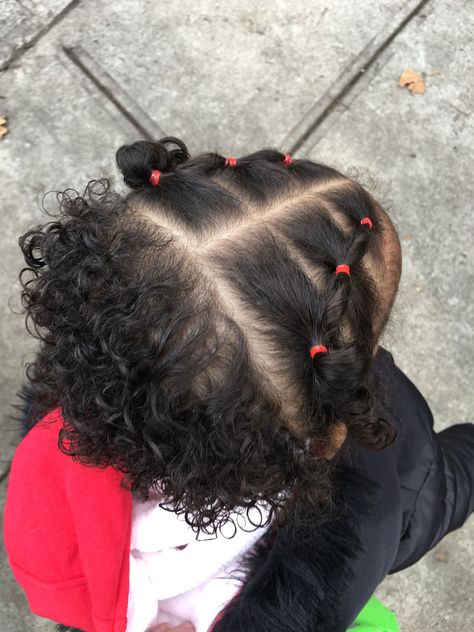 Mixed Girl Hairstyles, Baby Girl Hairstyles Curly, Easy Hairstyles For Kids, Girl Hair Dos, Lil Girl Hairstyles, Kids Curly Hairstyles, Toddler Hairstyles, Toddler Hairstyles Girl, Girls Natural Hairstyles