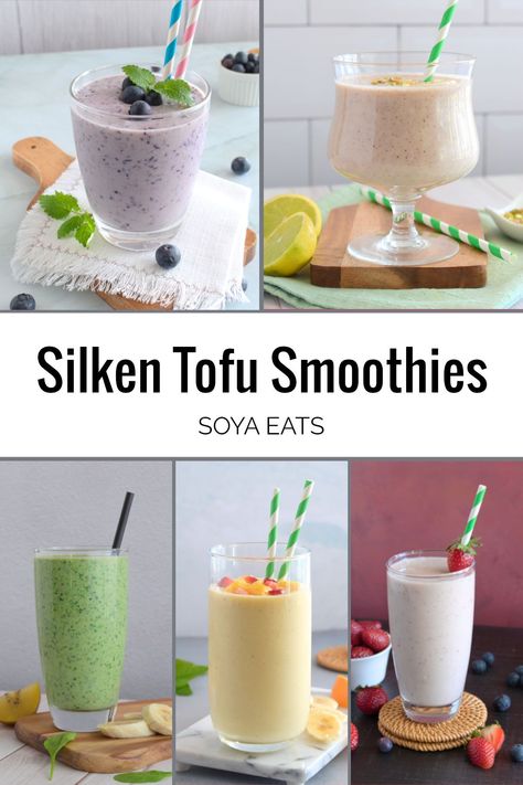 Silken Tofu Protein Shake, Vegan Tofu Smoothie, Tofu In Smoothies, Tofu Smoothie Recipes Silken, Smoothies With Tofu, Silken Tofu Recipes Breakfast, Silken Tofu Smoothie Recipes, Soft Silken Tofu Recipes, Silken Tofu Breakfast