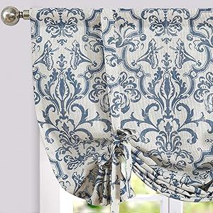 Amazon.com: jinchan Linen Tie Up Valance for Kitchen Flax Floral Drapes Vintage Farmhouse Medallion Window Treatments Light Filtering Curtain for Living Room Laundry Cafe Rod Pocket 1 Panel 45 Inch Slate Blue : Home & Kitchen Laundry Cafe, Floral Drapes, Cafe Rod, Tie Up Valance, Linen Valances, Tie Up Curtains, French Door Curtains, Curtain For Living Room, Kitchen Valances