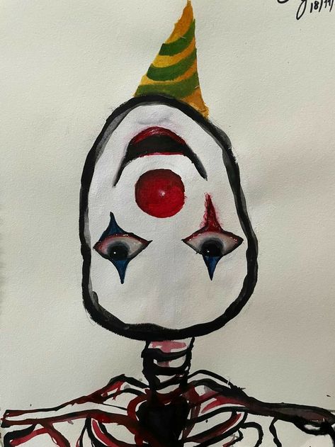 Painting Aesthetic Dark, Jester Aesthetic, Scary Paintings, Dark Surrealism, جوني ديب, Surrealism Abstract, Clown Paintings, Creepy Drawings, Painting Aesthetic