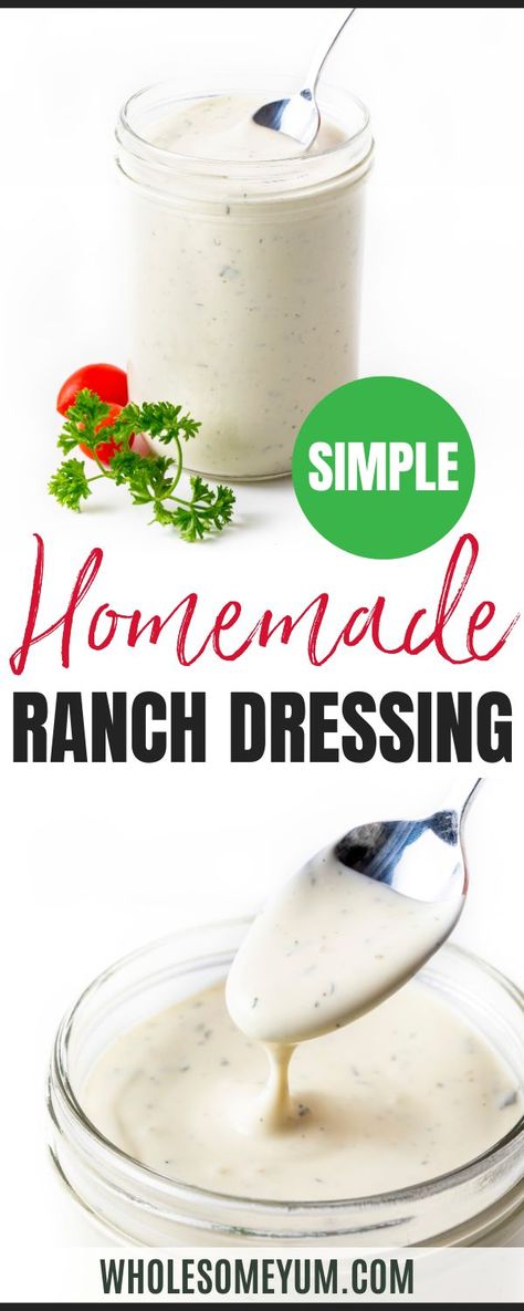 Ranch Dressing Recipe Homemade Ranch Salad Dressing, Easy Ranch Dressing, Ranch Salad Dressing Recipes, Buttermilk Ranch Dressing Recipe, Ranch Dressing Recipe Homemade, Homemade Ranch Dip, Buttermilk Ranch Dressing, Creamy Ranch Dressing, Ranch Salad