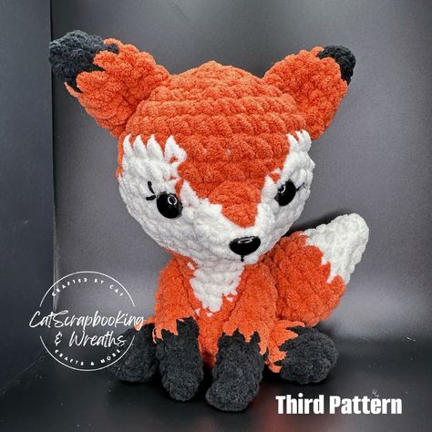 I need your opinion.... I have been wanting to find a fox pattern that I really love. I originally made this the laying down fox and think he is really cute. I tried to find another and ended up making the large fox, but still wasn't sure. So, I made a third which I reworked and designed off a pattern I found. Which is your favorite?? Please let me know in the comment. #catscrapbooking #catscrapbookingandwreaths #crochet #crocheting #crochetlove #crochetfox #crochetfoxtoy #amigrumifox Fennec Fox, Fox Pattern, Your Opinion, A Pattern, I Need You, Free Crochet Pattern, I Tried, Let Me Know, Free Pattern