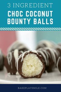 Bounty Balls, Coconut Balls, Biscuit Recipes, Xmas Food, Balls Recipe, Christmas Cooking, Milk Recipes, Thermomix Recipes, Homemade Cookies