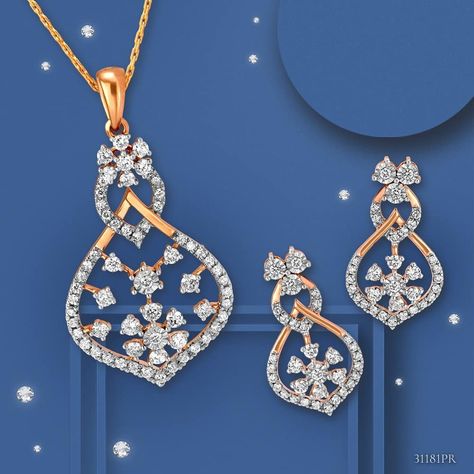 Tanishq on Instagram: “Traditional or western, the elegance of this diamond pendant set definitely elevates your look!  Make it yours this #GreatDiamondSale with…” Diamond Pendant Set, Pendant And Earring Set, Small Pendants, Diamond Jewelry Set, Diamond Pendent, Pendant Sets, Wishlist 2024, Diamond Pendant Sets, Smart Jewelry