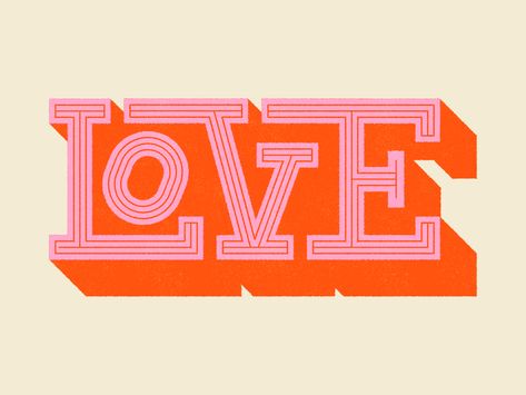 LOVE typography WIP typogaphy lettering type red pink Typographie Logo, Inspiration Typographie, Love Typography, Graphisches Design, Typography Love, Retro Typography, Word Love, Bold Logo, Types Of Lettering