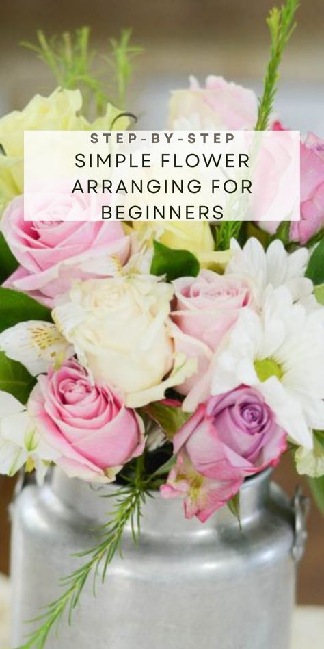 Use this step-by-step guide to help you to create a spring flower arrangement for your table. Check out my blog to learn more! Event Flowers Arrangements, Diy Fresh Flower Arrangements, Making Floral Arrangements, Small Spring Floral Arrangements, How To Arrange Flowers Bouquets, How To Make Floral Arrangements, How To Make A Floral Arrangement, How To Make A Flower Arrangement, How To Make Flower Arrangements