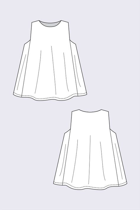 Minttu Swing Top - Named Sewing Top, Sewing Tops, Make Your Own Clothes, Top Sewing Pattern, Pattern Library, Fashion Sewing Pattern, Easy Sewing Projects, Clothes Ideas, Jersey Top