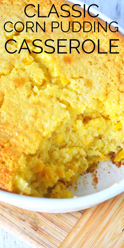 Easy Corn Pudding, Corn Spoon Bread, Creole Dishes, Corn Pudding Casserole, Sweet Corn Casserole, Cornbread Pudding, Sweet Corn Pudding, Bread Yeast, Easy Corn Casserole