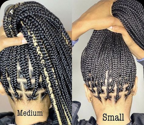 Box Braids Medium Length, Box Braids Sizes, Small Box Braids Hairstyles, Medium Hair Braids, Knotless Box Braids, Small Box Braids, Big Box Braids Hairstyles, Braids Styles, Box Braids Hairstyles For Black Women