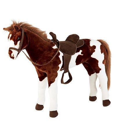 Barbie Horse, Minnie Mouse Toys, Plush Horse, Lovers Pics, Pinto Horse, Horse Decor, Toy Horse, Western Saddle, Ride On Toys