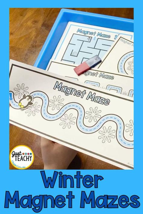 Magnet Activity Preschool, Magnet Mazes Free Printables, Magnet Wand Activities, Science For Preschoolers Activities, Magnet Activities For Preschool, Marble Activities, Magnet Activities For Kids, Magnet Crafts For Kids, Magnet Experiments For Kids