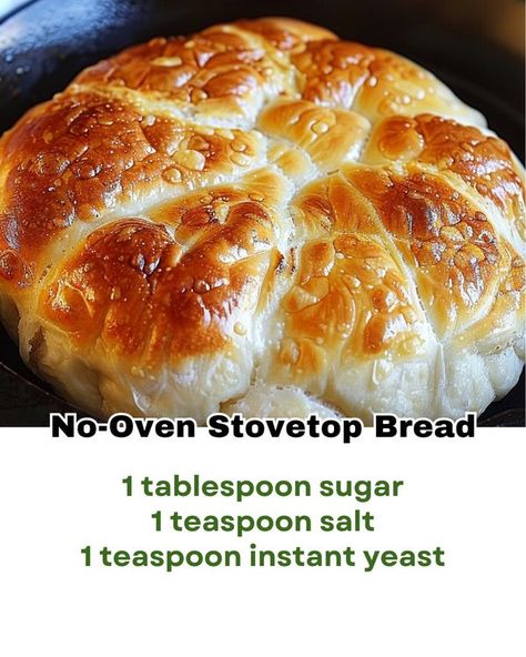 Families Flavor Circle! | No-Oven Stovetop Bread | Facebook No Oven Bread Recipes, No-oven Stovetop Bread Recipe, No Oven Stove Top Bread, No Oven Stovetop Bread, Stove Top Bread, Stovetop Bread, Stove Top Bread Recipe, Carla Hall, Baking Stuff